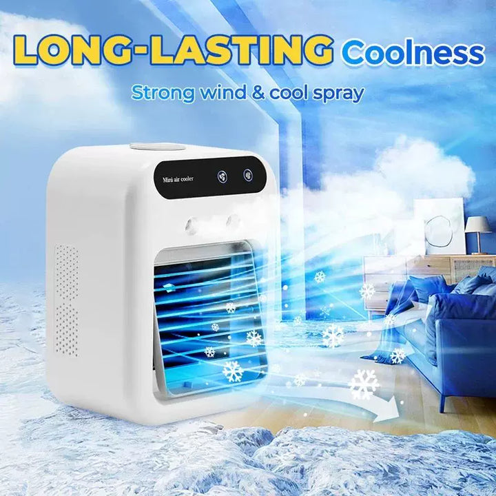 Unisex One Size USB-powered Desktop Vaporizer Cold Air Cooler and Humidifier with refillable top fill tank adjustable directional louvers quiet operation Bowlift