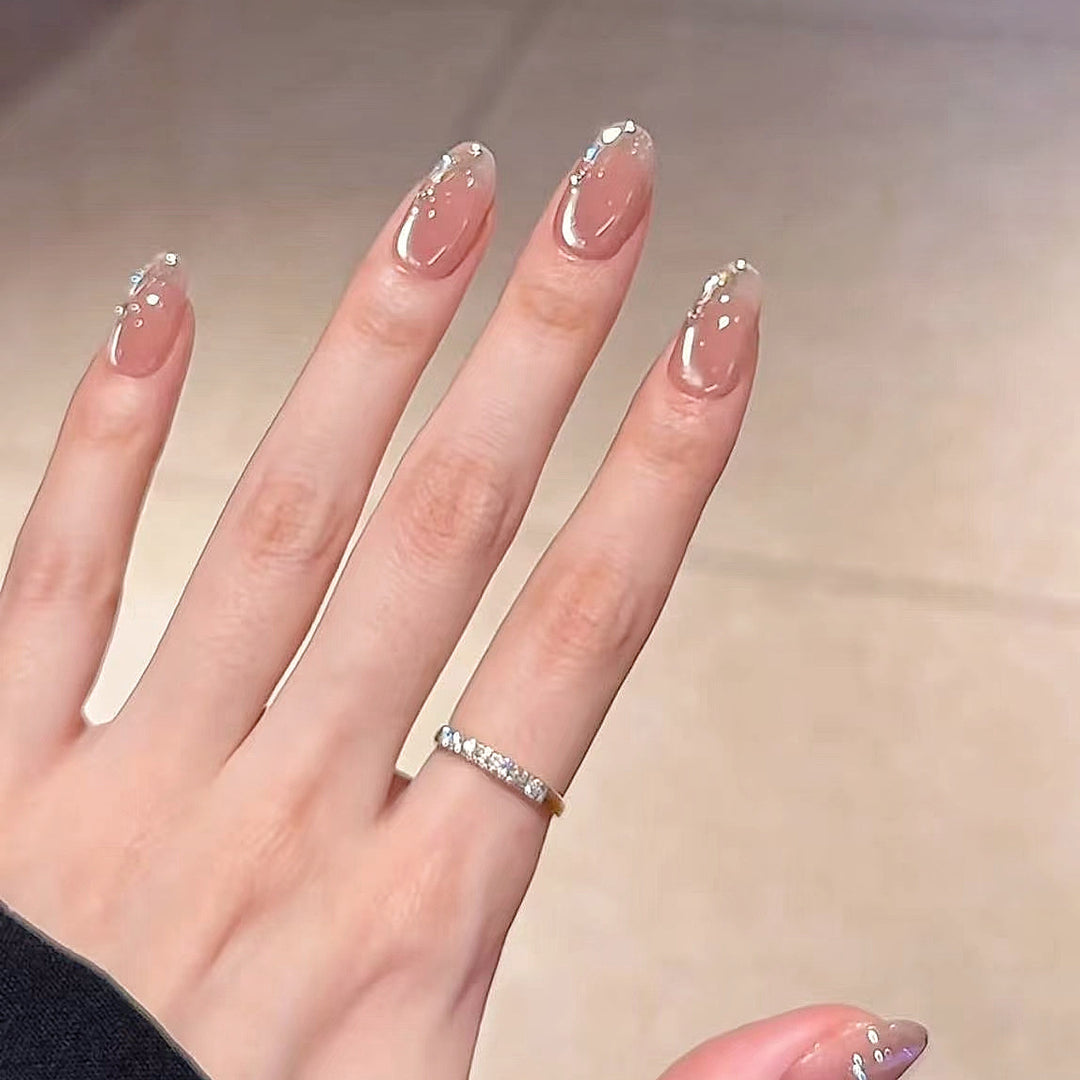 Artificial nails with Romantic Design Bowlift