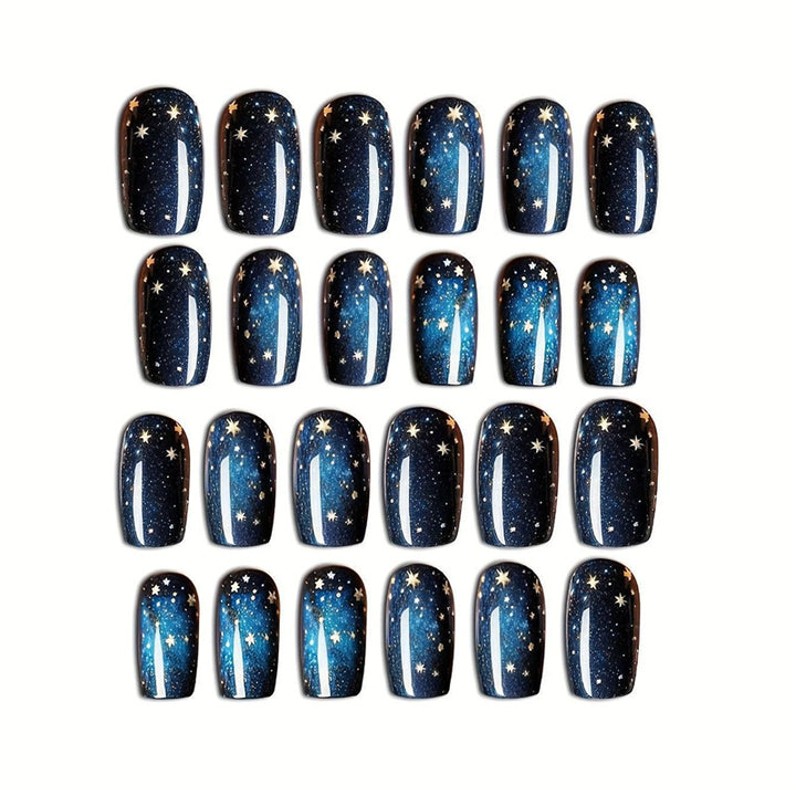 Celestial Starry Night Press-On Nail Set Bowlift