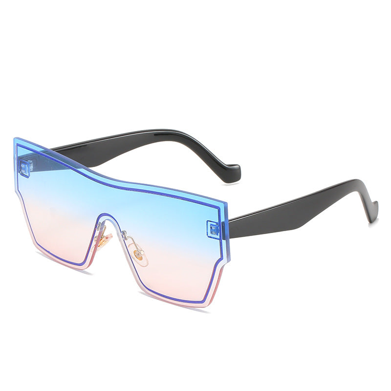 Women futuristic oversized wraparound sunglasses Bowlift