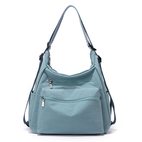 Multi-Zippered Casual Shoulder Bag Bowlift