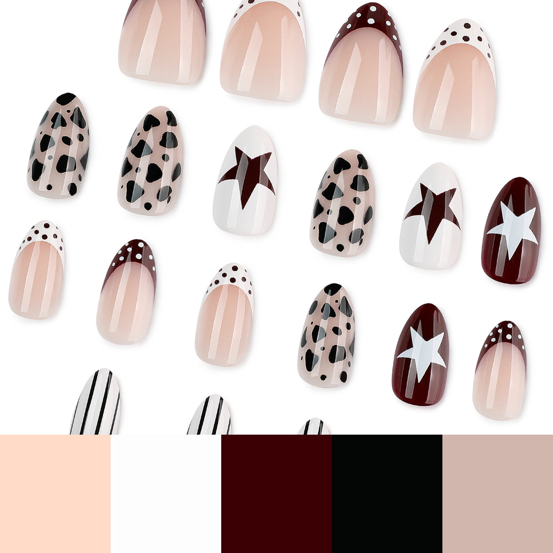 Artful nail design with geometric accents Bowlift