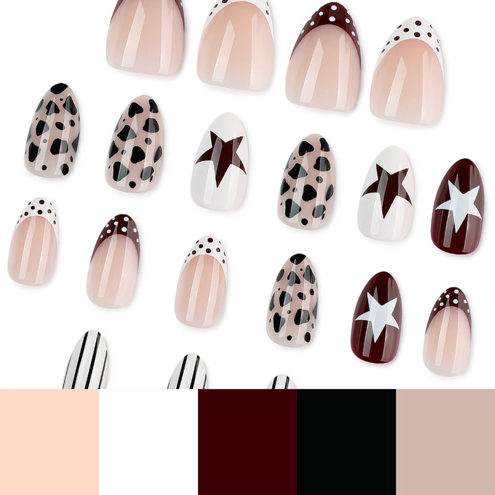 Artful nail design with geometric accents Bowlift
