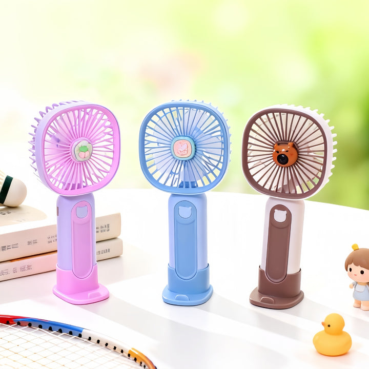 Women's Portable Hand Fan with USB Charging Function and Cute Design Bowlift