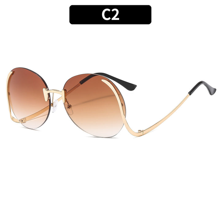 Fashionable Oversized Round Sunglasses