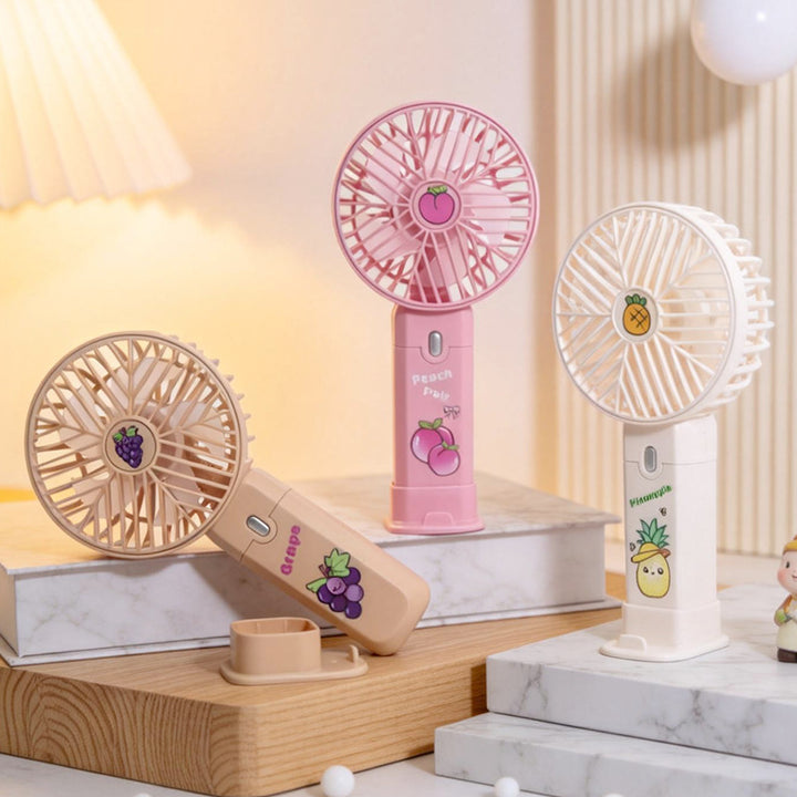 Portable battery-operated handheld fan with multiple speed settings Bowlift