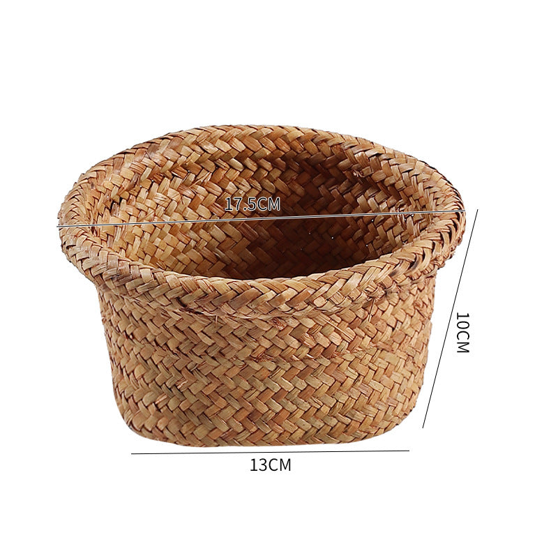Handcrafted Natural Seagrass Storage Pot Bowlift