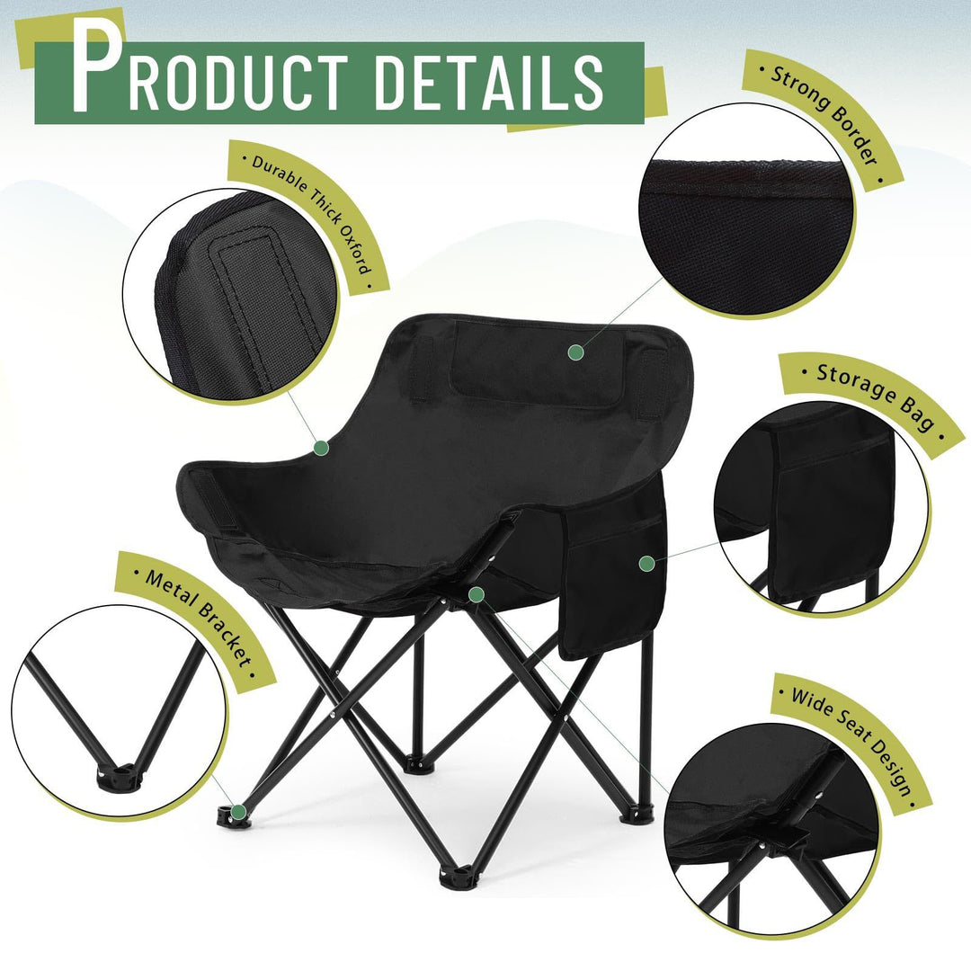 Women's folding chair with comfortable backrest and cup holder Bowlift
