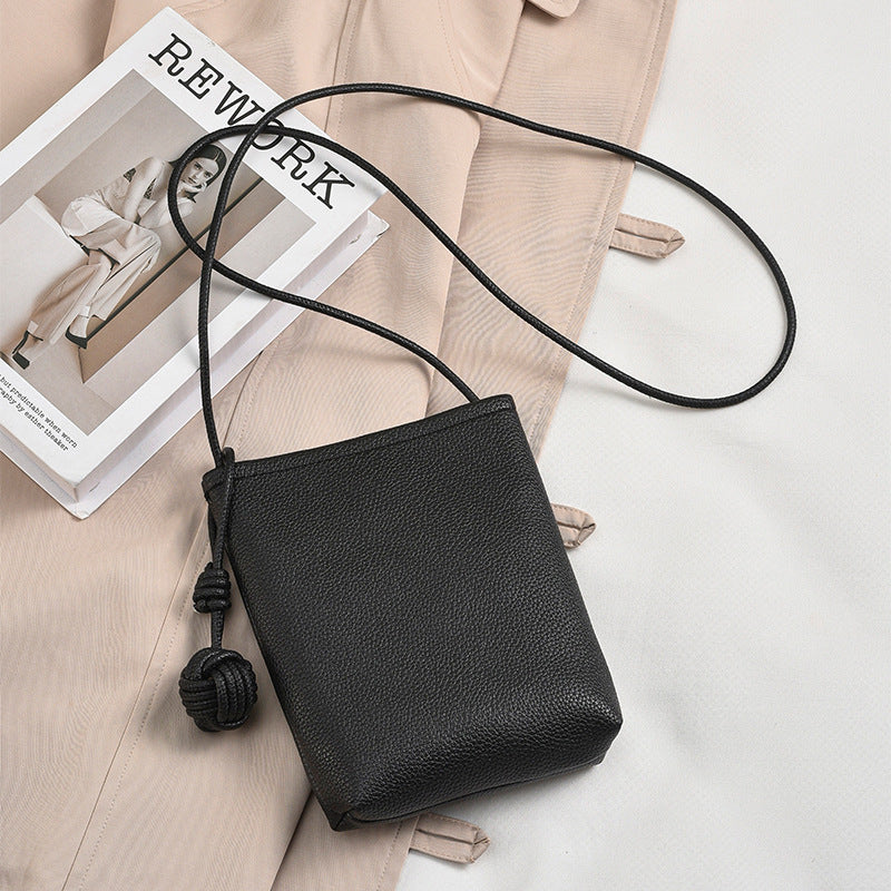 Crossbody Leather Mini Pouch Bowlift