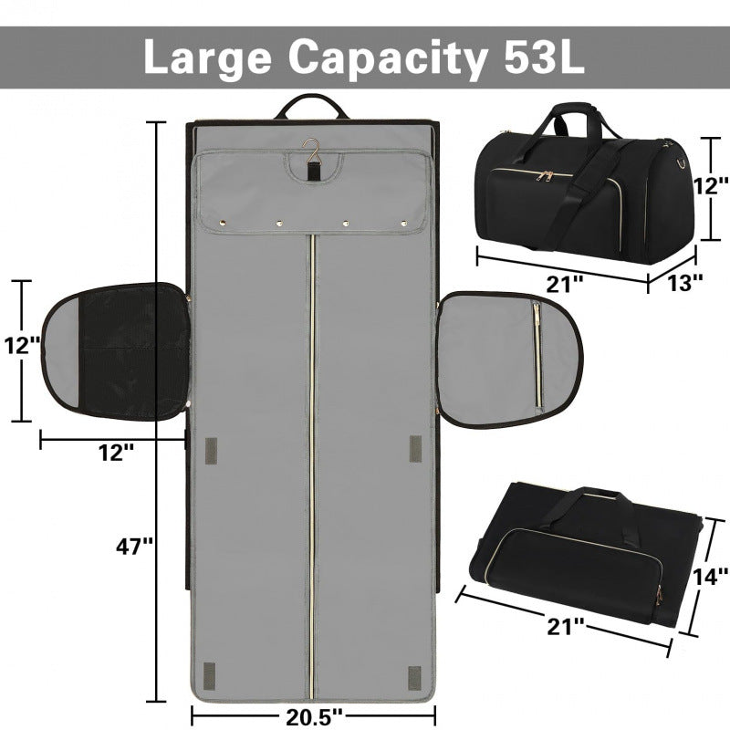 Multifunctional Travel Bag with Detachable Backpack Bowlift