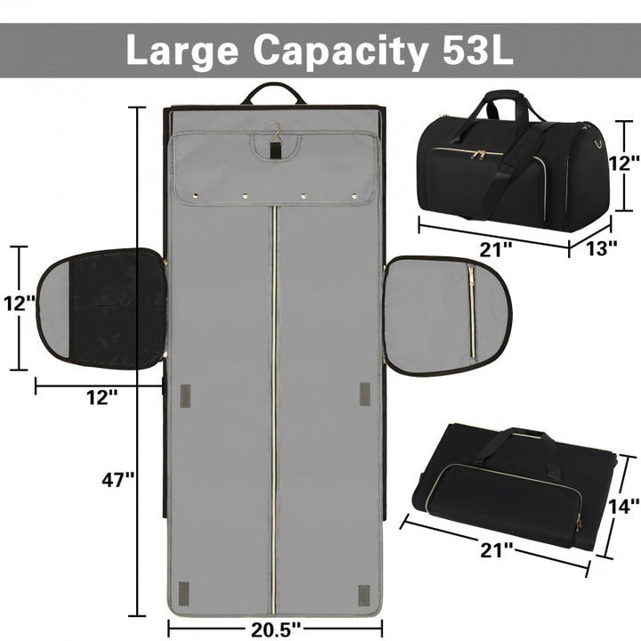 Multifunctional Travel Bag with Detachable Backpack Bowlift