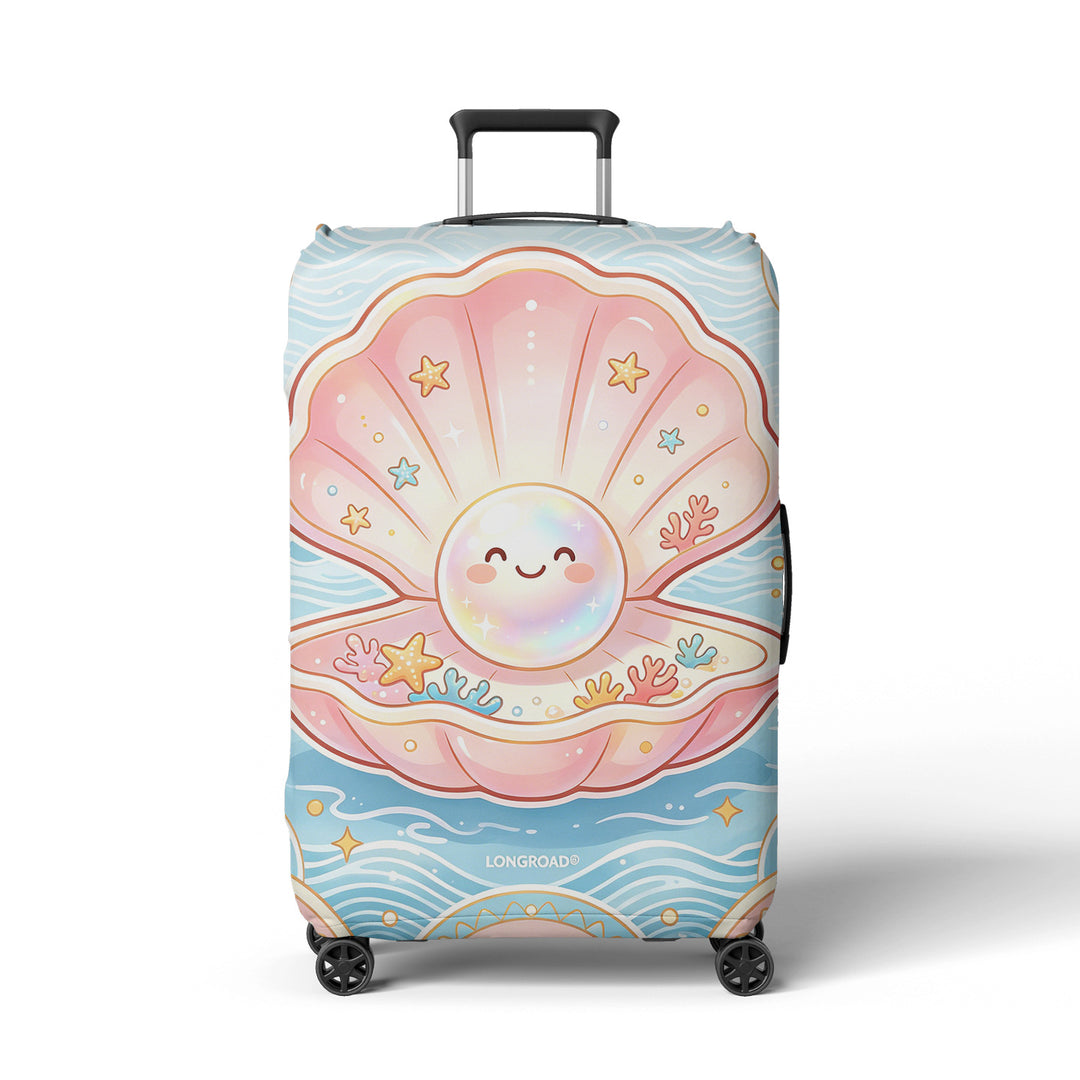 Women's suitcase cover with cheerful Bowlift motif