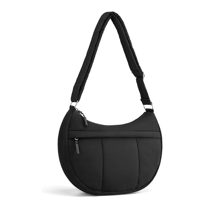 Fashionable shoulder bag with padded shoulder strap and multiple compartments Bowlift