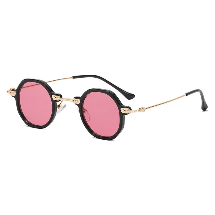 Women's designer sunglasses with hexagonal frame and luxurious metal accents Bowlift