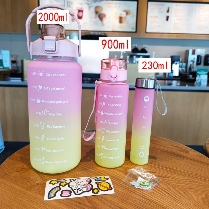 Ladies Motivating Water Bottle with Time Markers Bowlift