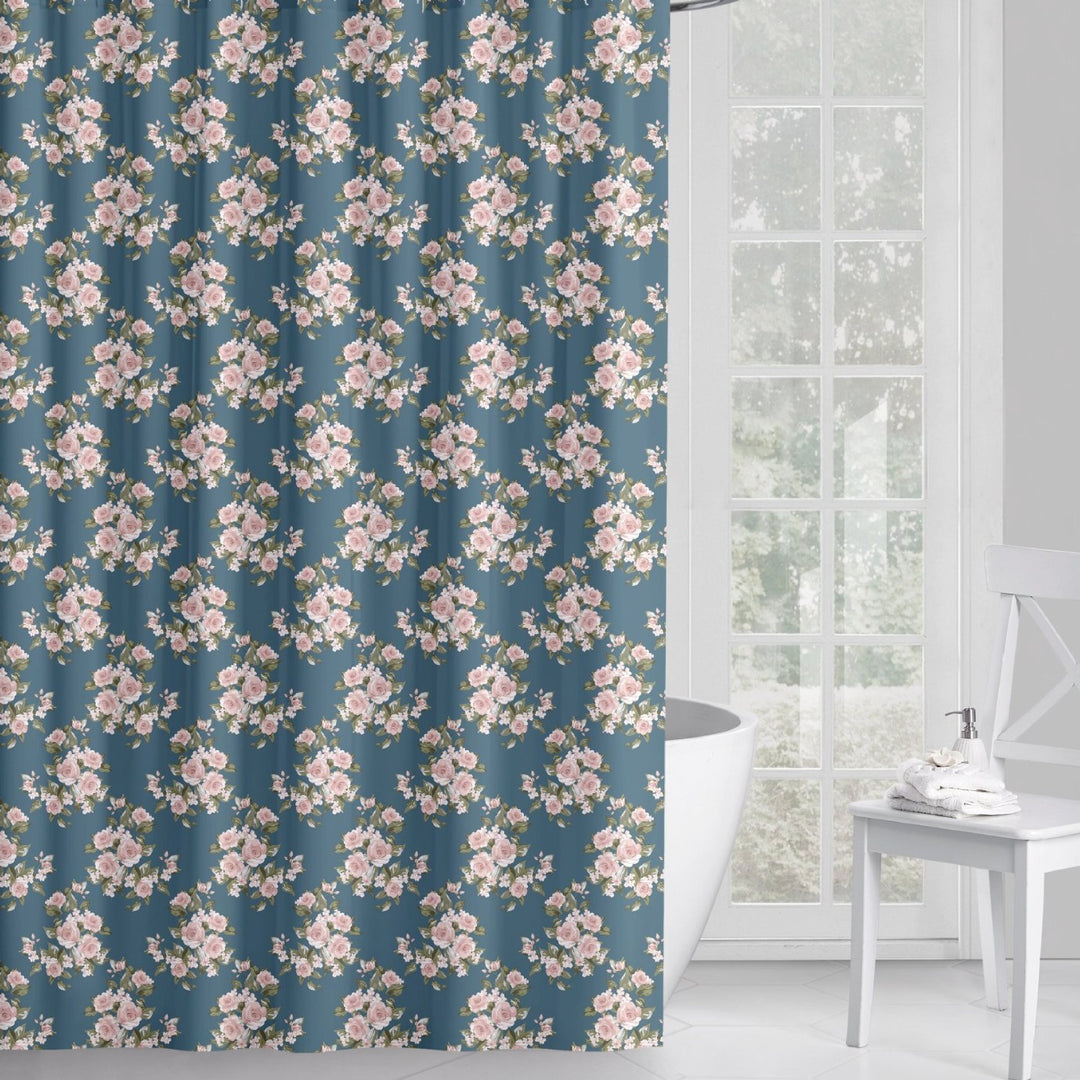 Floral Patterned Shower Curtain Bowlift