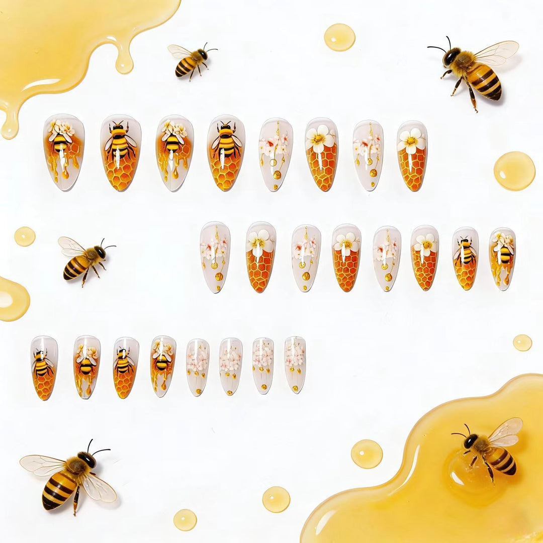 Floral Honeycomb Nail Art Bowlift