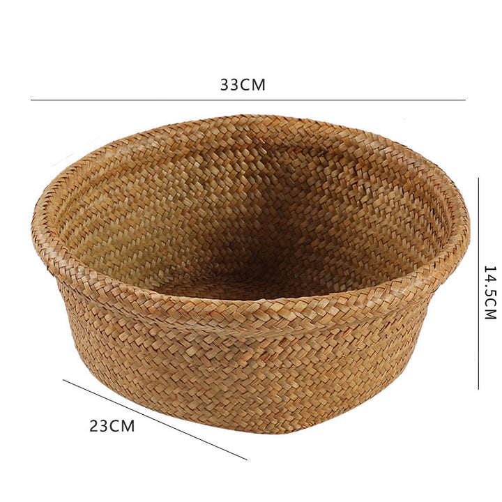 Unisex Oval Storage Basket made of Woven Natural Material Bowlift