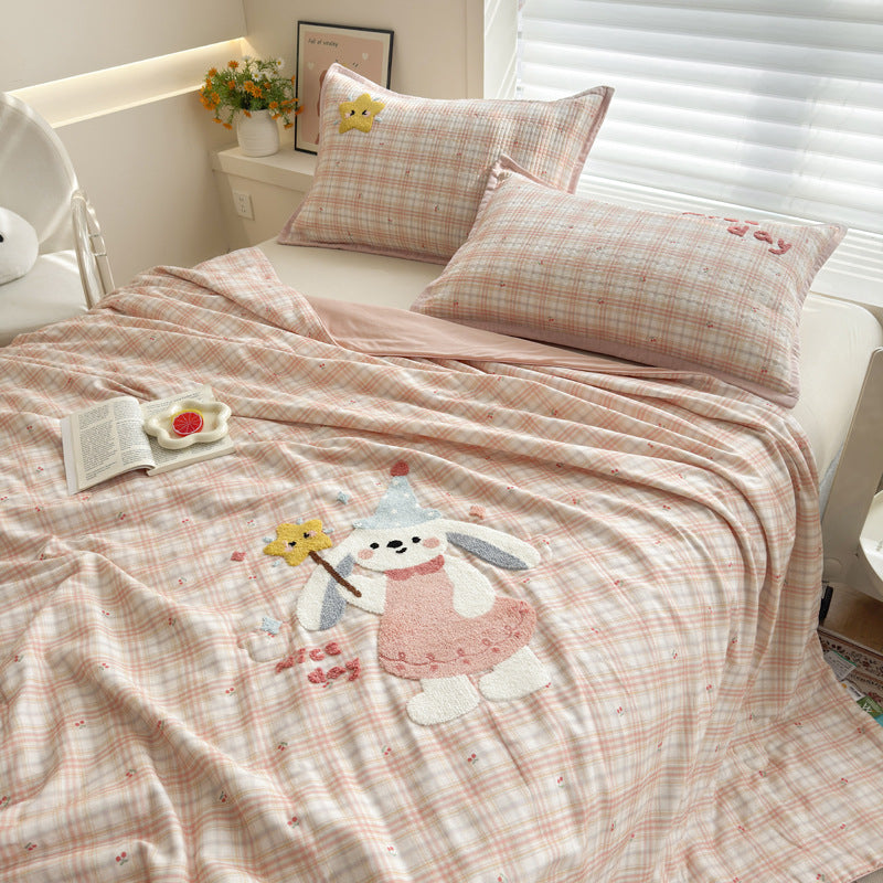 Women Cozy Bedspread with Playful Penguin Design Bowlift