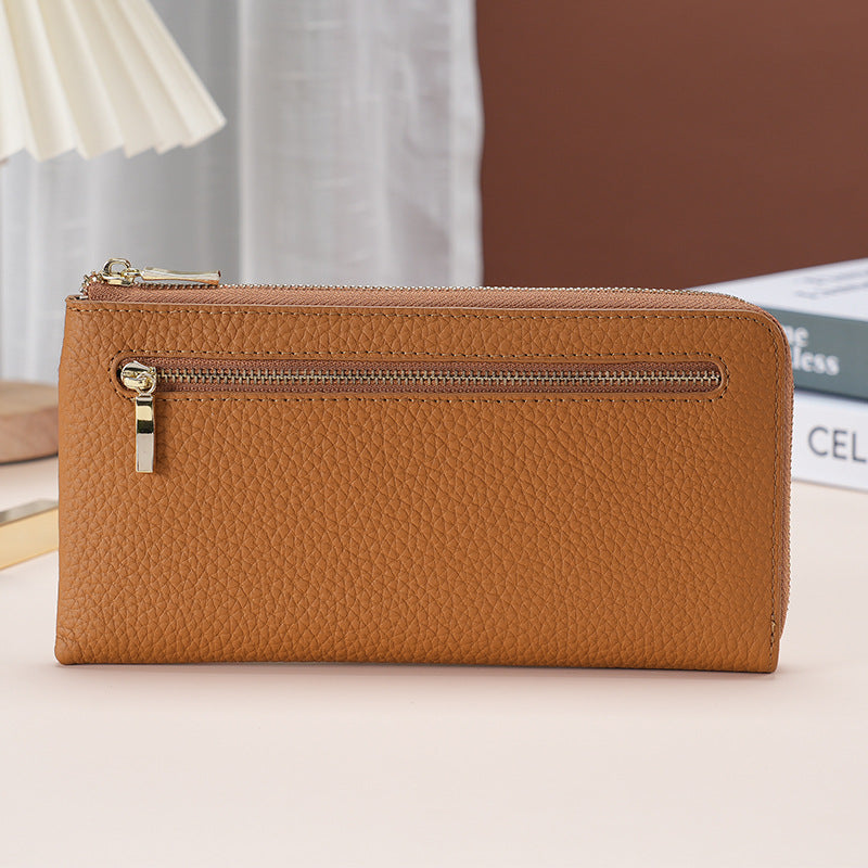 Premium Leather Zip Around Wallet