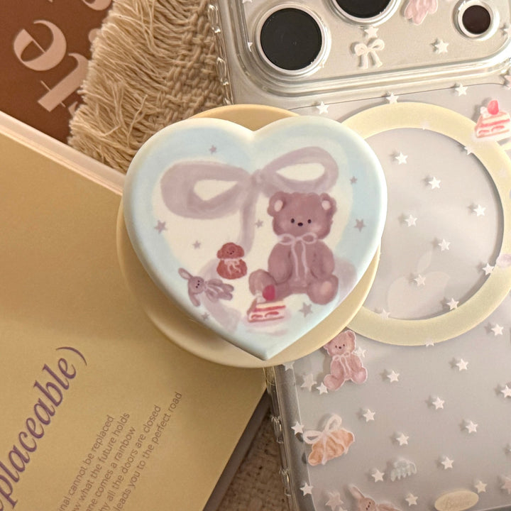 Charming Heart-Shaped Smartphone Holder Bowlift
