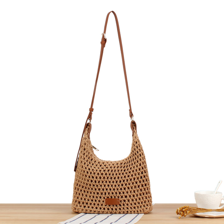 Woven Natural Material Handbag Bowlift