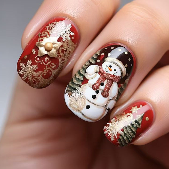 Festive Christmas Nail Art Bowlift
