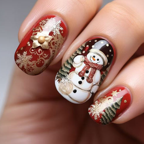 Festive Christmas Nail Art Bowlift