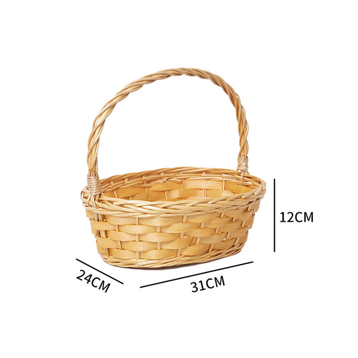 Handcrafted basket with practical handle