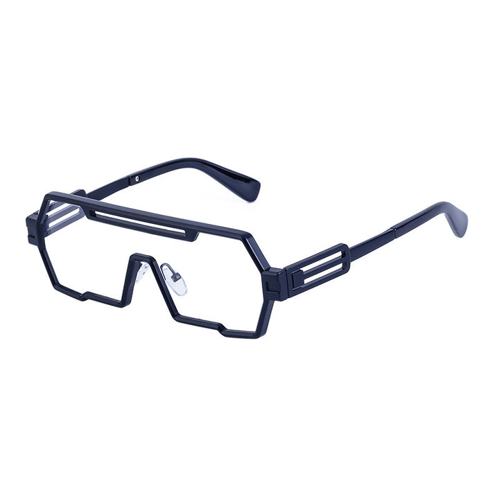 Women's fashionable sunglasses in a futuristic design with a wide frame Bowlift