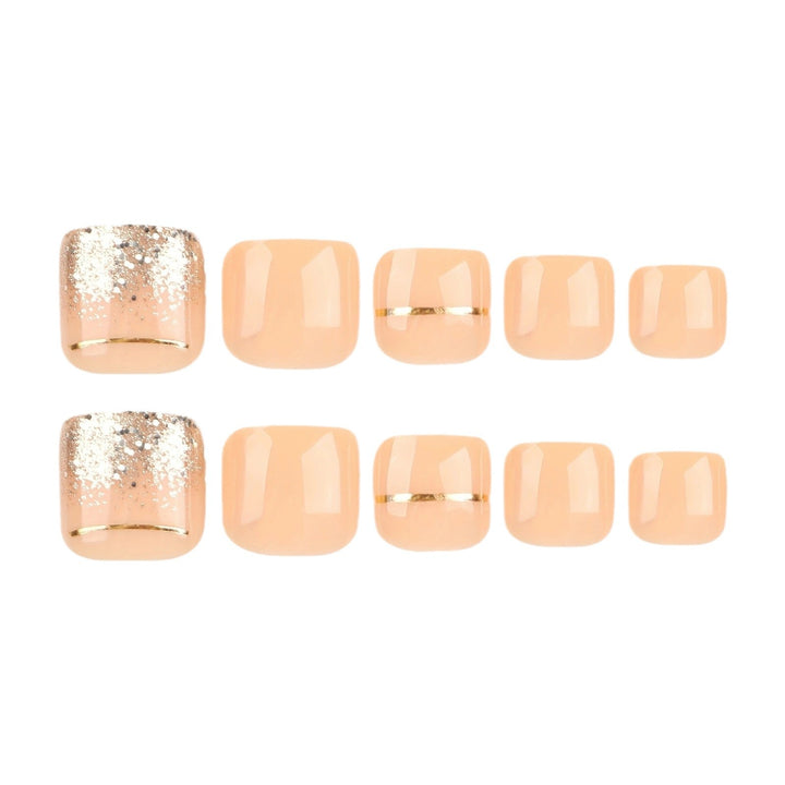 Glittery Pedicure Nail Enhancements Bowlift