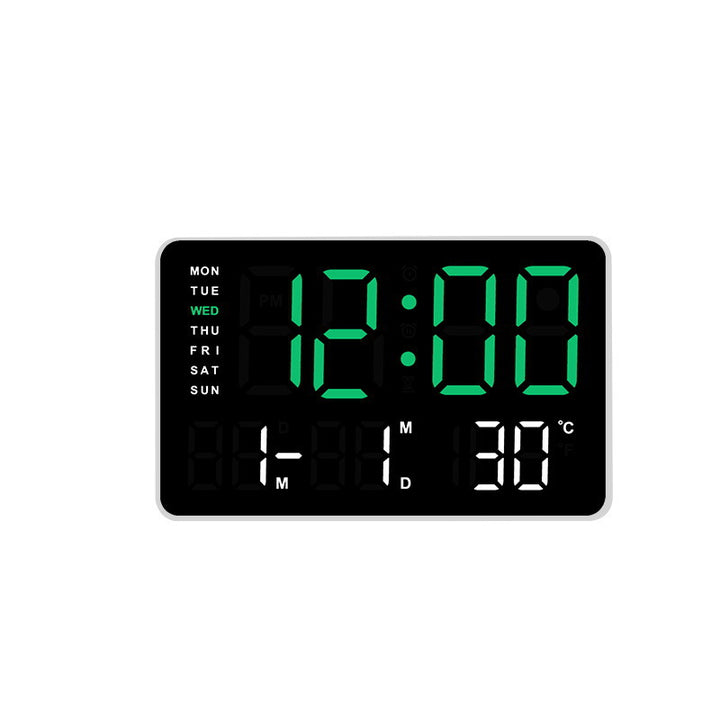 Digital Wall Clock with Temperature and Date Display Bowlift