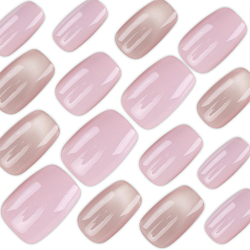 Premium Glossy Natural Press-On Nail Set Bowlift