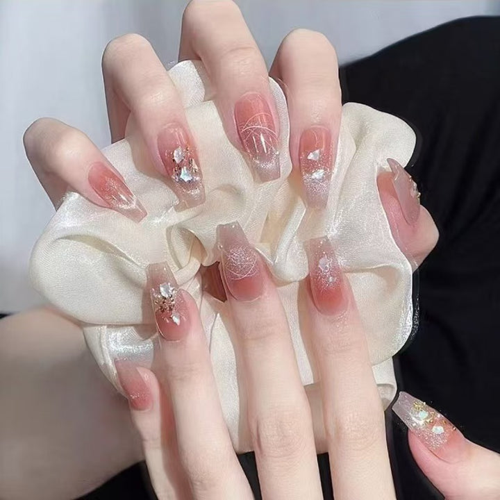 Artistic nails with glitter accents Bowlift