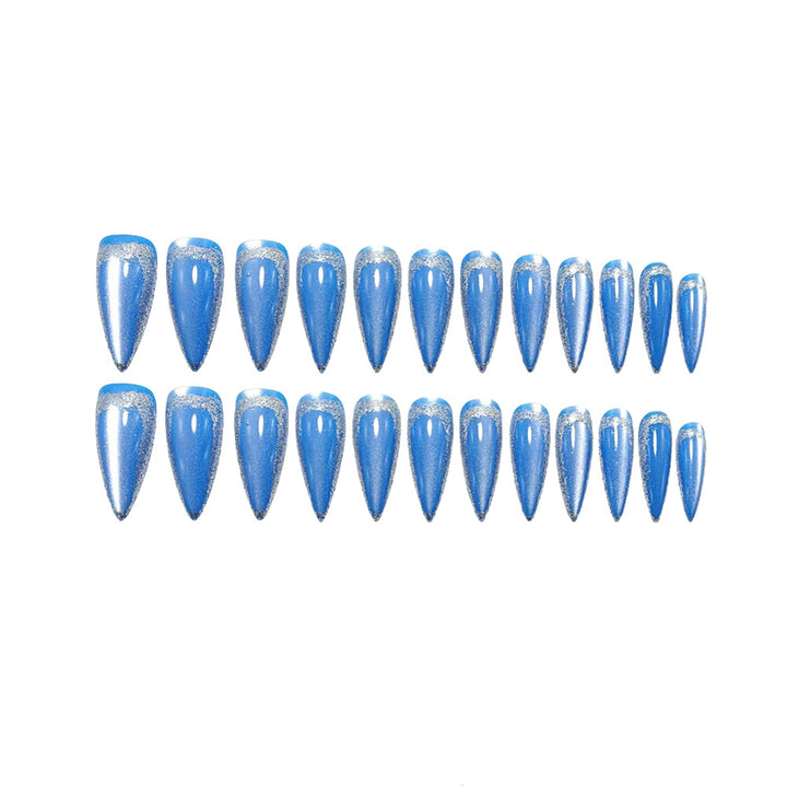 Glamorous artificial nails in elegant stiletto design with sparkling accents Bowlift