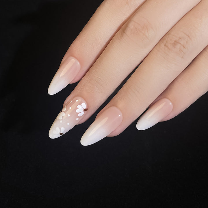 Floral Ombre Press-On Nail Art Bowlift