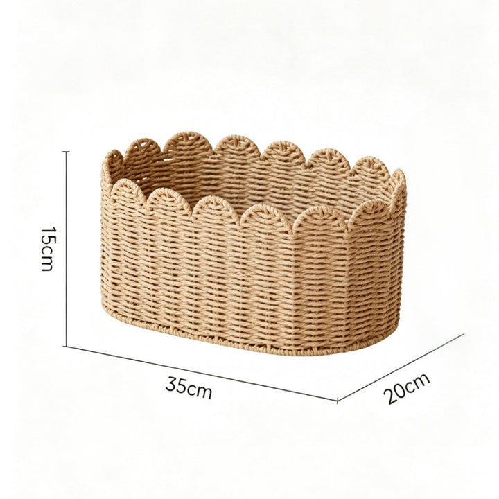 Charming storage basket with ruffle detail Bowlift