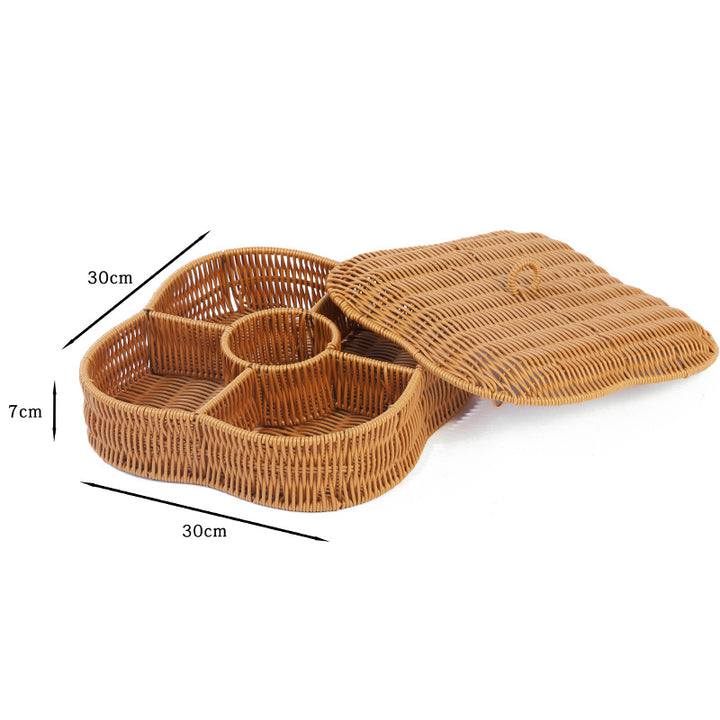 Multi-Compartment Woven Storage Basket Bowlift