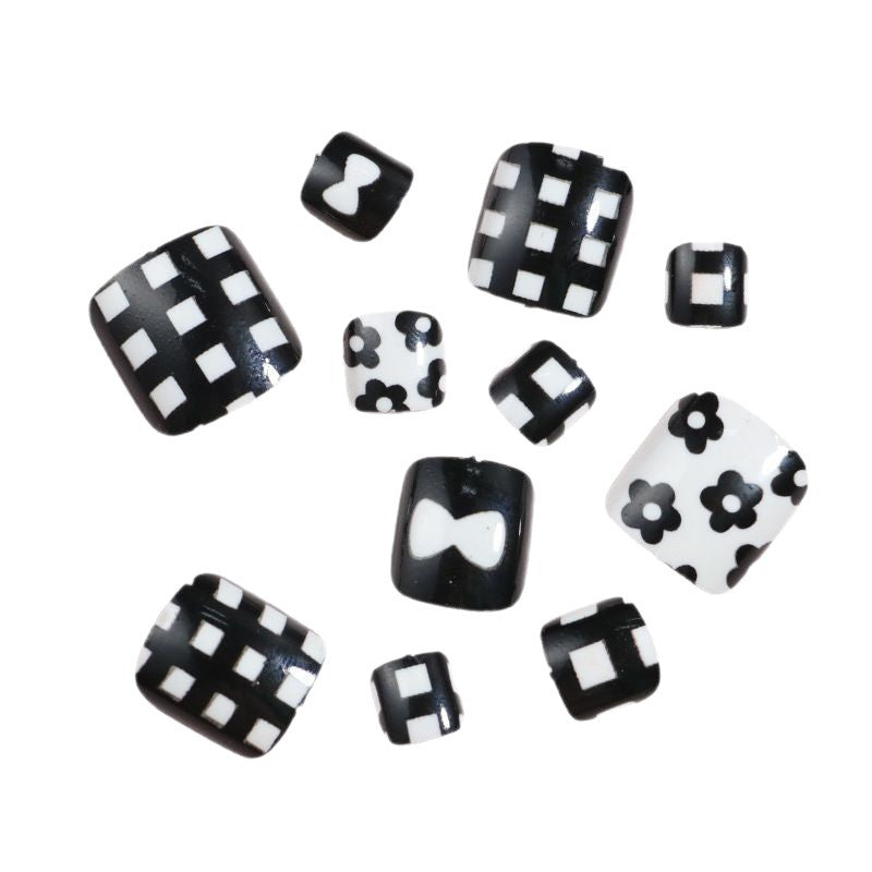 Artistic Floral Press-On Nail Art Set Bowlift