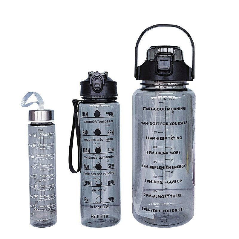 Women's Water Bottle with Motivational Print Bowlift