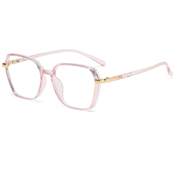 Ladies fashionable square reading glasses with golden accents Bowlift