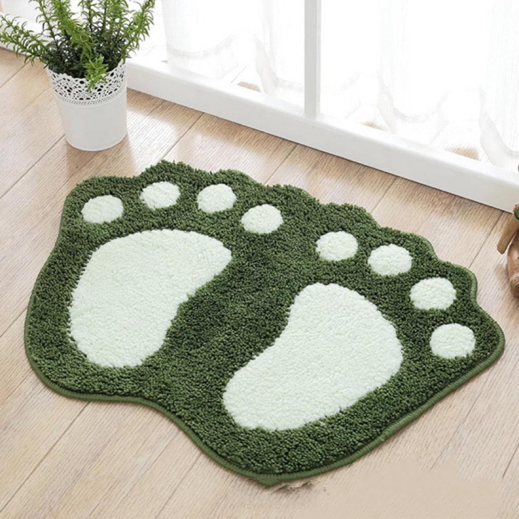 Cute Cartoon Footprint Bath Mat Bowlift