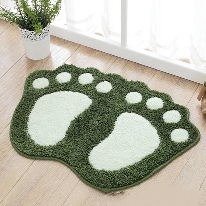 Cute Cartoon Footprint Bath Mat Bowlift