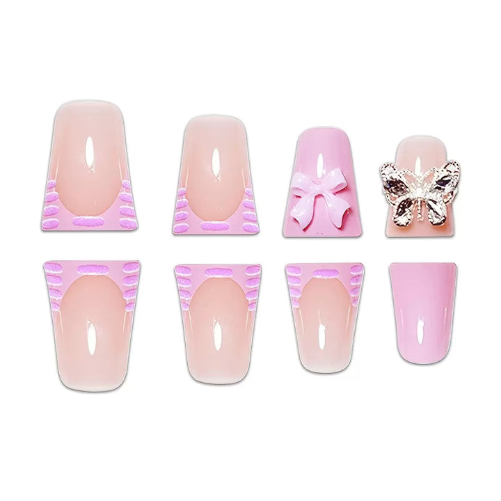 3D Floral Press-On Nail Art Set Bowlift