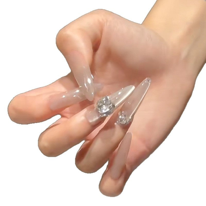 Artificial nail set with elegant tips and crystal accents Bowlift
