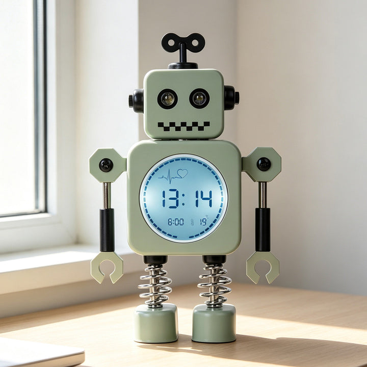 Digital Robot Alarm Clock Bowlift
