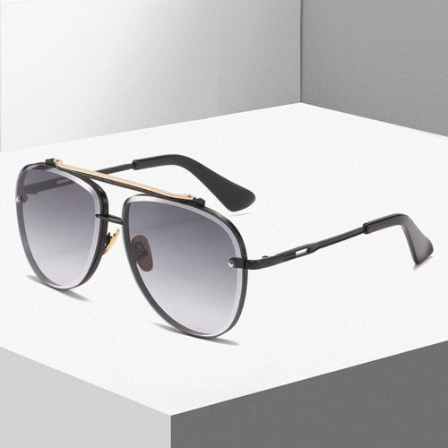 Women's Oversized Pilot Sunglasses with Adjustable Nose Pads and High-Quality Metal Frame Bowlift