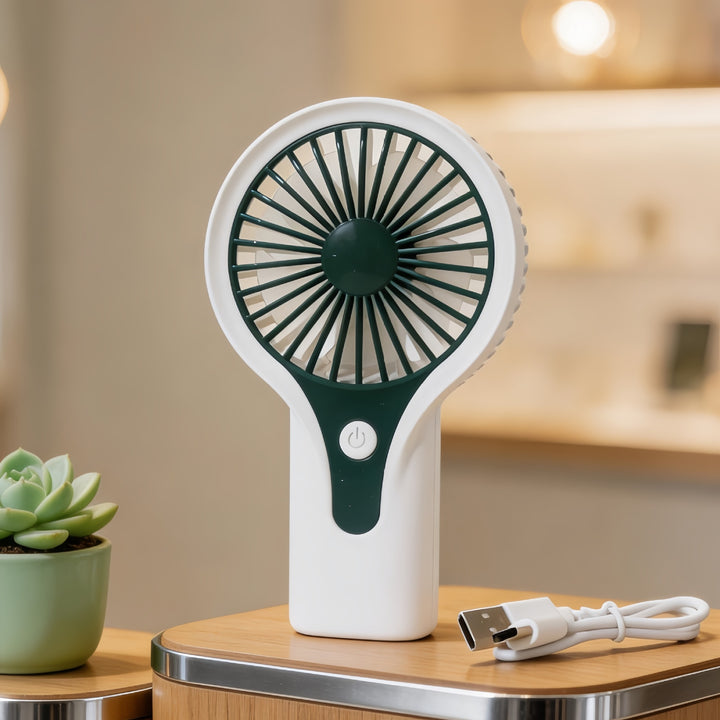 Women's Portable USB Hand Fan with Ergonomic Handle Bowlift