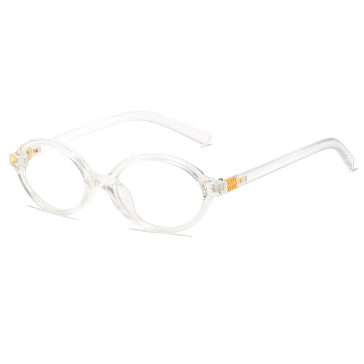 Vintage-Inspired Oval Frame Eyeglasses Bowlift