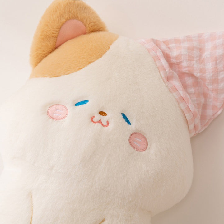 Plush neck roll with kitten motif Bowlift